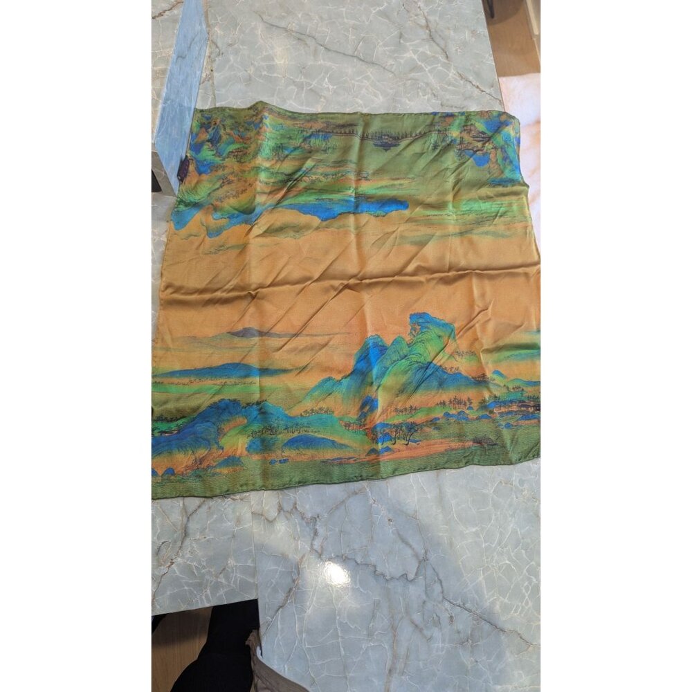 100% Mulberry Silk Neck Tie with Mountains